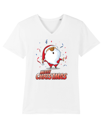 Merry christmas with confetti White