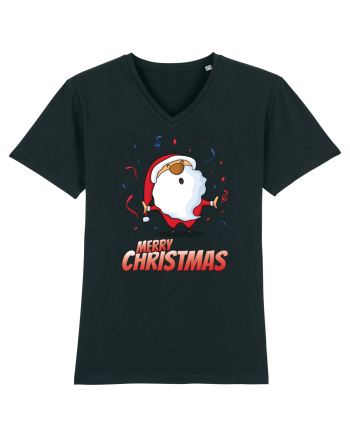 Merry christmas with confetti Black