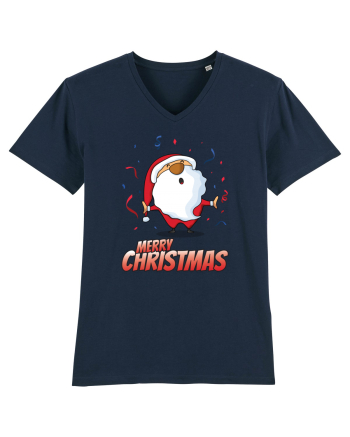 Merry christmas with confetti French Navy
