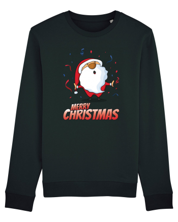Merry christmas with confetti Black