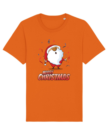 Merry christmas with confetti Bright Orange