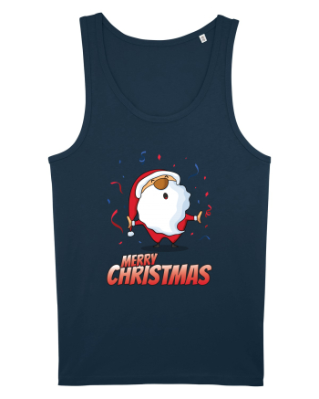 Merry christmas with confetti Navy