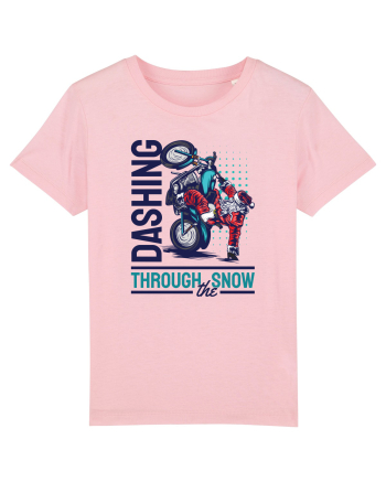 Dashing through the snow on motorcycle Cotton Pink