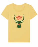 Oh deer - pt el Tricou mânecă scurtă guler larg fitted Damă Expresser