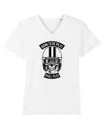 Skull Pilot Black Tricou mânecă scurtă guler V Bărbat Presenter