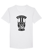 Skull Pilot Black Tricou mânecă scurtă guler larg Bărbat Skater