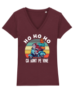 Ho ho ho ca sunt pe vine Tricou mânecă scurtă guler V Damă Evoker