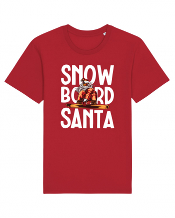 Snowboard Santa Red