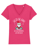 Sezi bland si lasa bradul sa creasca II Tricou mânecă scurtă guler V Damă Evoker