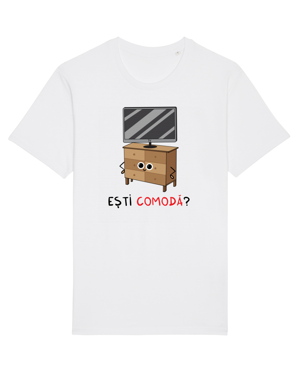 Tricou mânecă scurtă Unisex Rocker White