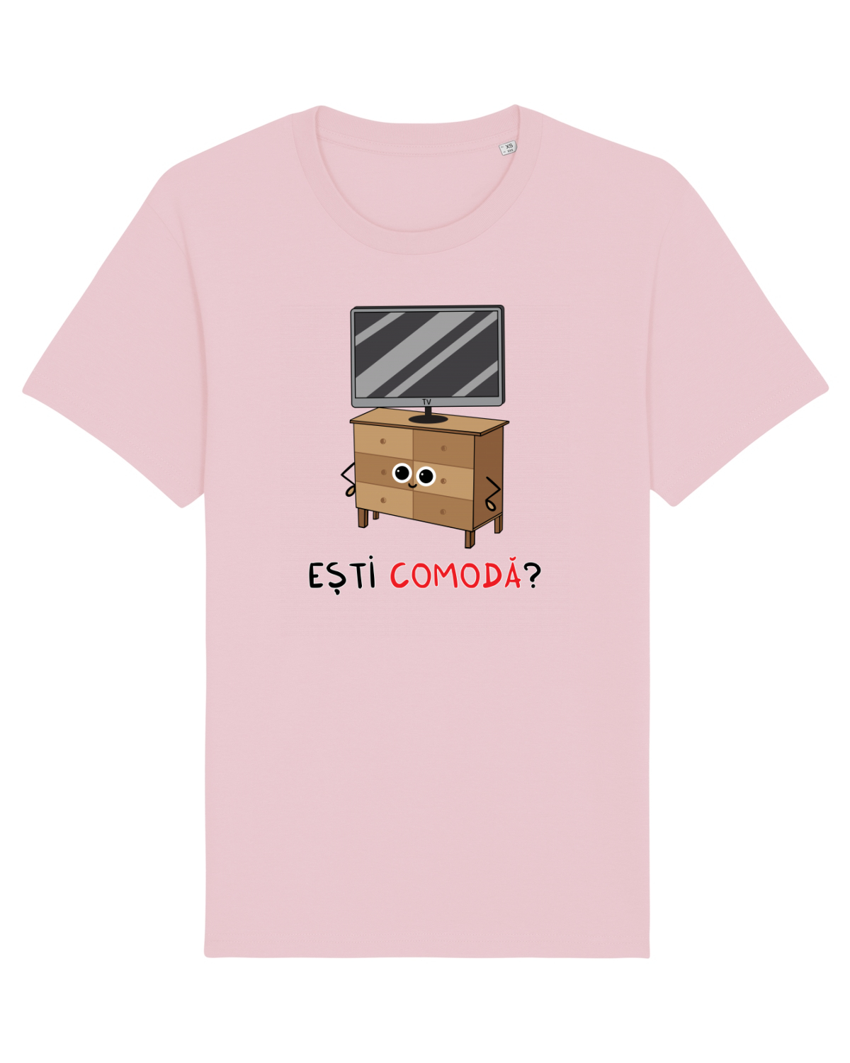 Tricou mânecă scurtă Unisex Rocker Cotton Pink