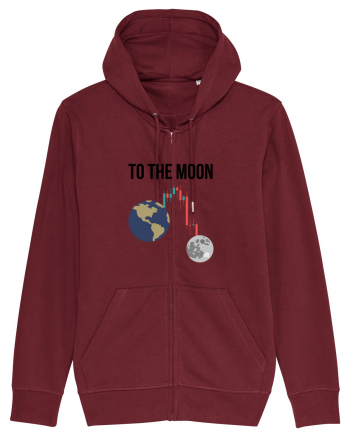 To The Moon (negru) Burgundy