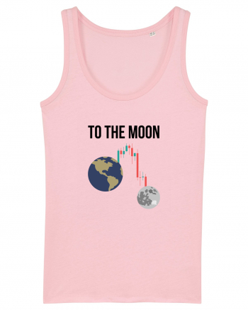 To The Moon (negru) Cotton Pink