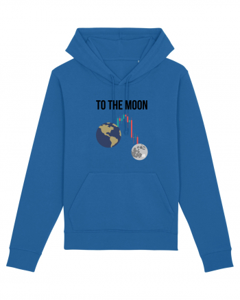 To The Moon (negru) Royal Blue