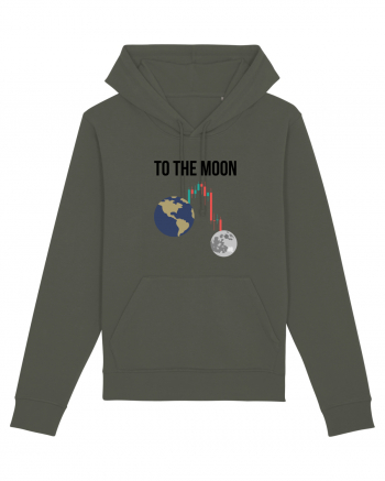 To The Moon (negru) Khaki