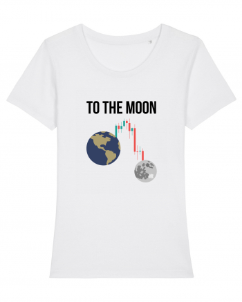 To The Moon (negru) White