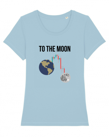 To The Moon (negru) Sky Blue