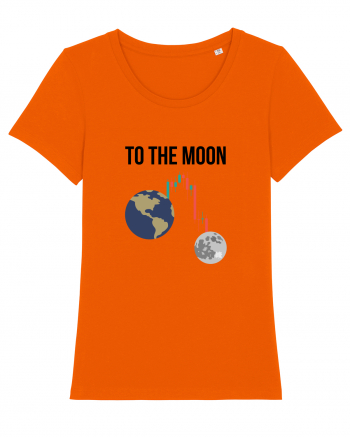 To The Moon (negru) Bright Orange