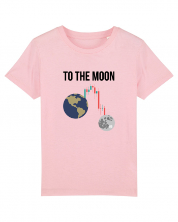 To The Moon (negru) Cotton Pink