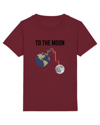 To The Moon (negru) Burgundy