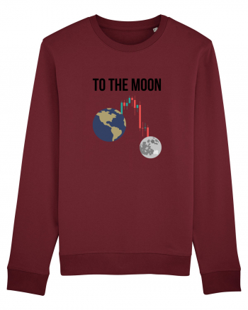 To The Moon (negru) Burgundy