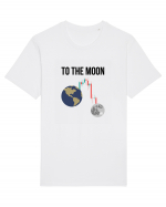 To The Moon (negru) Tricou mânecă scurtă Unisex Rocker