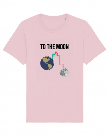 To The Moon (negru) Cotton Pink