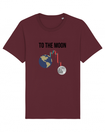 To The Moon (negru) Burgundy