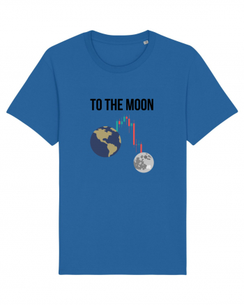 To The Moon (negru) Royal Blue