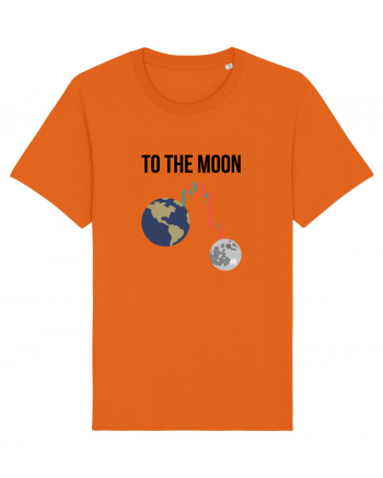 To The Moon (negru) Bright Orange