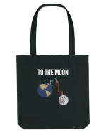 To The Moon (alb) Sacoșă textilă