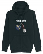 To The Moon (alb) Hanorac cu fermoar Unisex Connector