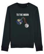 To The Moon (alb) Bluză mânecă lungă Unisex Rise