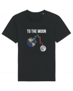 To The Moon (alb) Tricou mânecă scurtă Unisex Rocker