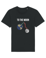 To The Moon (alb) Tricou mânecă scurtă Unisex Rocker