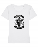 Born to Golf Forced to Work Black Tricou mânecă scurtă guler larg fitted Damă Expresser