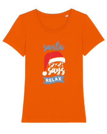 Santa Says Relax Bright Orange