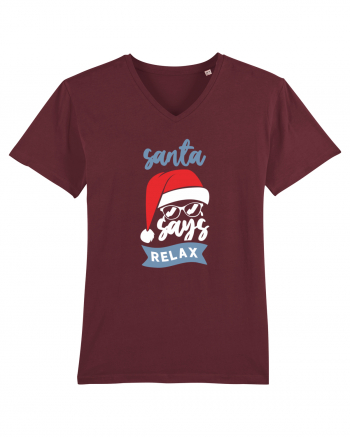 Santa Says Relax Burgundy