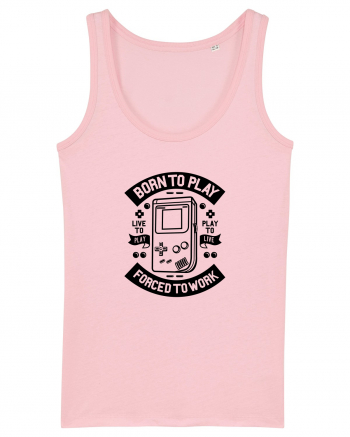 Born to Play Forced to Work Black Cotton Pink