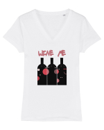Wine Me Tricou mânecă scurtă guler V Damă Evoker