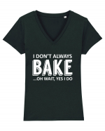 BAKE Tricou mânecă scurtă guler V Damă Evoker