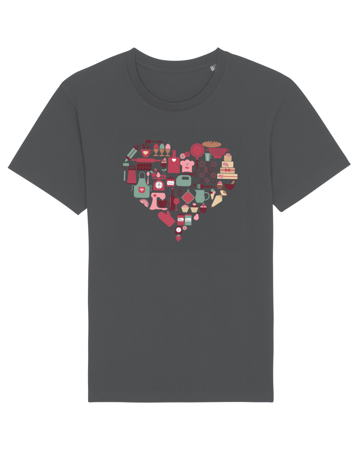 Tricou mânecă scurtă Unisex Rocker Anthracite