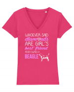 BEAGLE Tricou mânecă scurtă guler V Damă Evoker