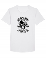 Born to Ride Motorcycles Black Tricou mânecă scurtă guler larg Bărbat Skater