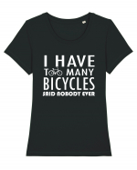 BICYCLES Tricou mânecă scurtă guler larg fitted Damă Expresser