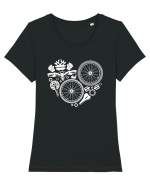 BICICLETA Tricou mânecă scurtă guler larg fitted Damă Expresser