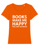 BOOKS Tricou mânecă scurtă guler larg fitted Damă Expresser