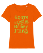 BRIDE Tricou mânecă scurtă guler larg fitted Damă Expresser