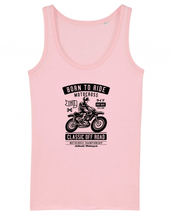 Born to Ride Motocross Black Cotton Pink