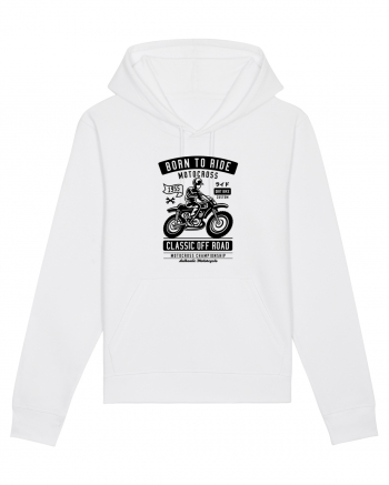 Born to Ride Motocross Black White